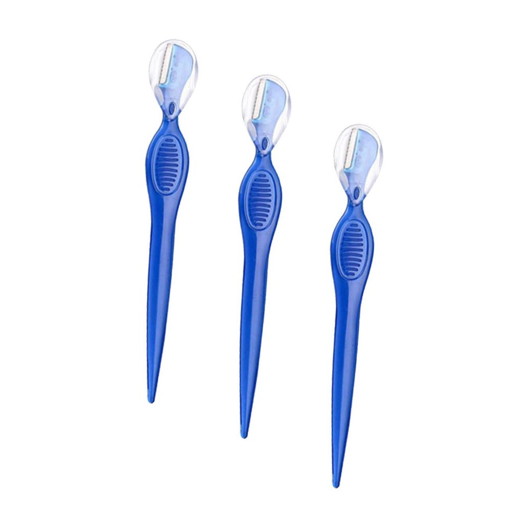 3 Stainless Steel Eyebrow Razors for Women and Girls