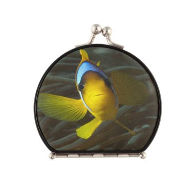 Vnurnrn Yellow Fish Ocean Plant Makeup Compact Mirror