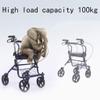 ANIFM Elderly Walker Shopping Cart, Foldable Portable Walker with Seat and Hand Brakes view 2