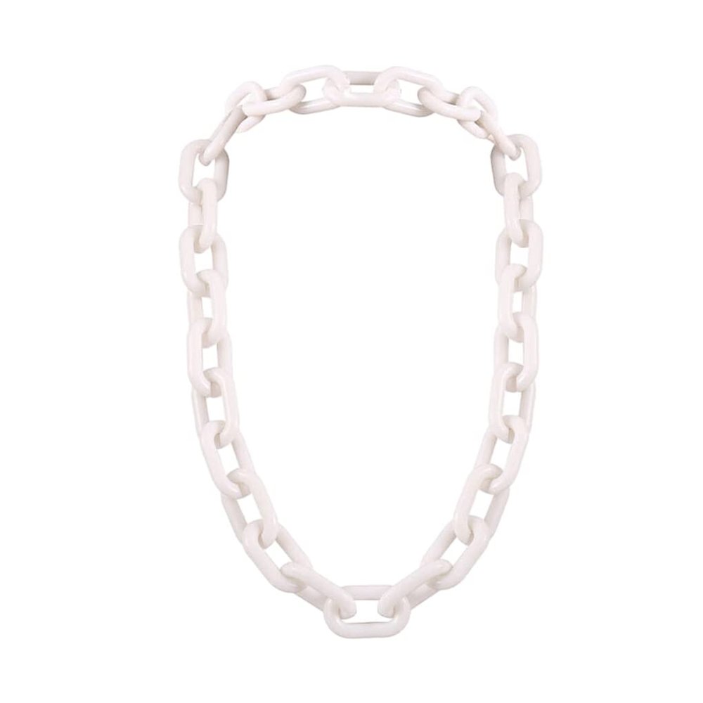Ailan Acrylic Women's Chain Necklace, Decorative Choker, White