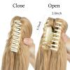 HIHELO Synthetic Clip-In Ponytail Hair Extension, Wavy Bun, 14 in, Color 613 view 3