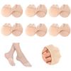 Women's Forefoot Socks with Toe Protection and Cushioning, Beige, 6 Pairs, One Size view 1