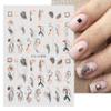 Graffiti Stripe Nail Stickers, Rose Gold Abstract Lines, 3D Nail Art Decorations, SJ007-F866 view 3