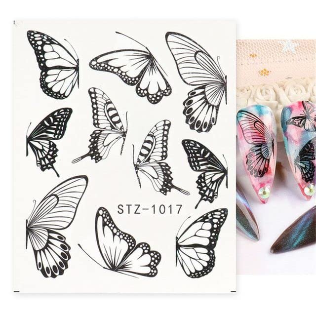 2 Pieces Tropical Summer Palm Design Nail Stickers, Coconut Palm Water-Transfer Decals, DIY Nail Art Decor - 18