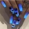 2 Pieces Tropical Summer Palm Design Nail Stickers, Coconut Palm Water-Transfer Decals, DIY Nail Art Decor - 18 view 3