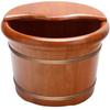 Wooden Foot Bath Bucket with Cover, Oak Foot Spa Basin view 1