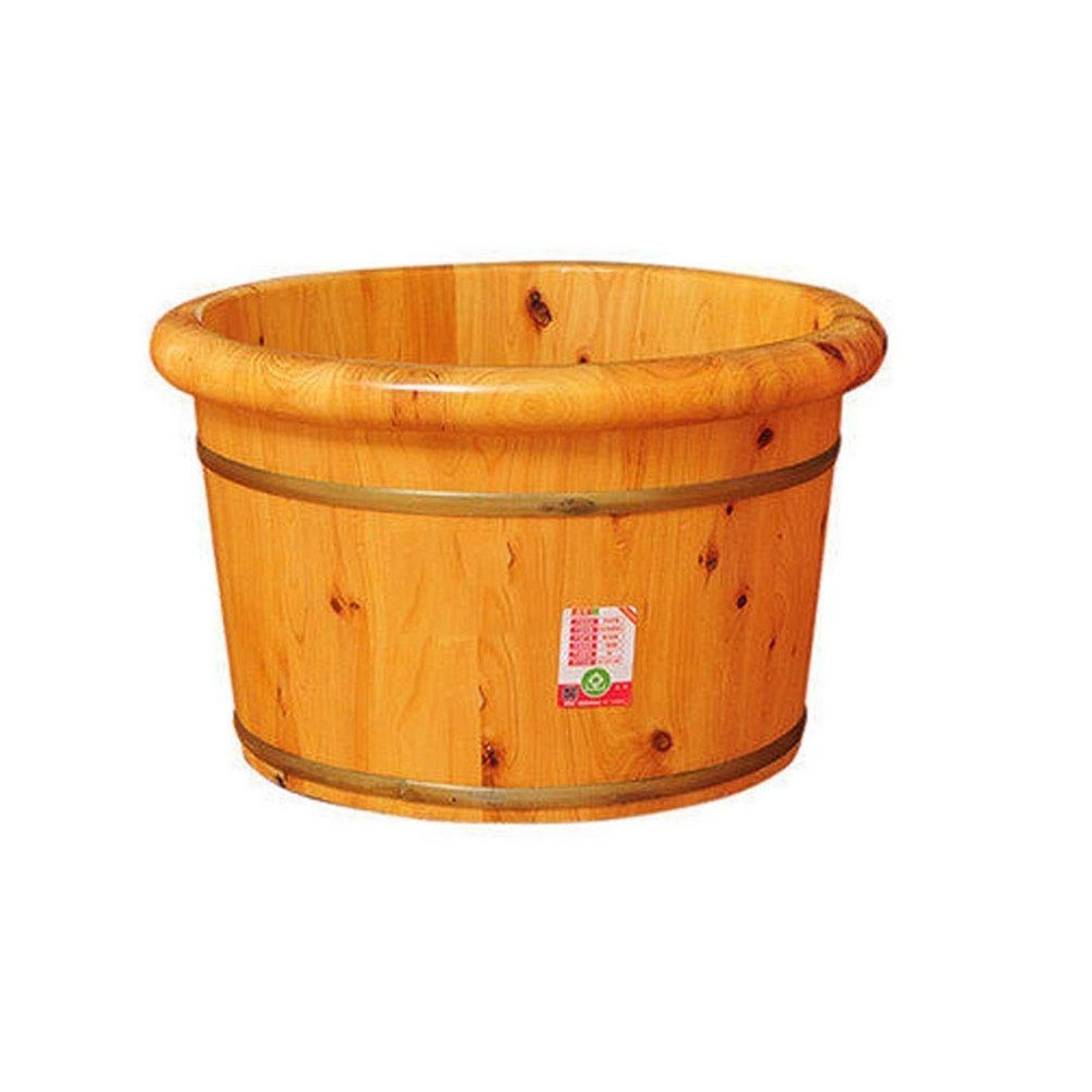 Wooden Foot Bath Bucket, Sauna Foot Spa for Adults, Home Pedicure and Foot Massage Tub
