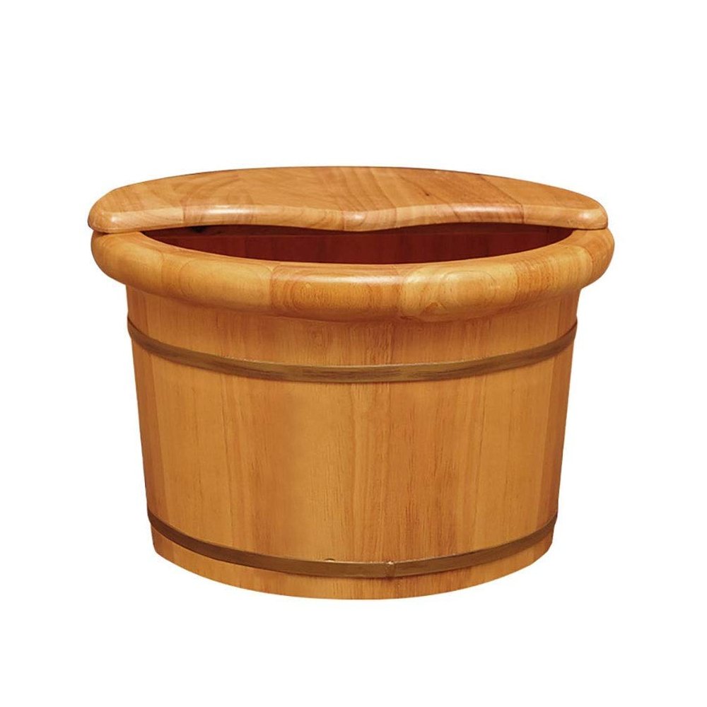 ANIFM Wooden Foot Bath Bucket, Deep Relaxation Foot Spa for Adults, Size B