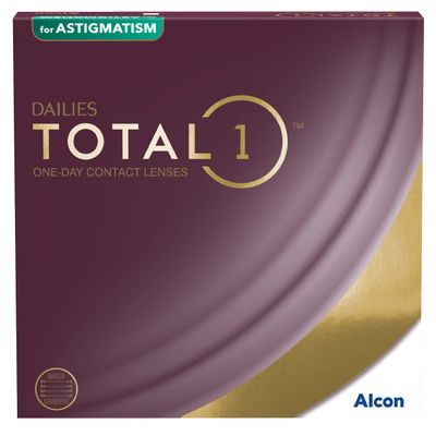 DAILIES TOTAL1 for Astigmatism | 90 lenses | CYL 0.75 | AXIS 90 | +1.00 D