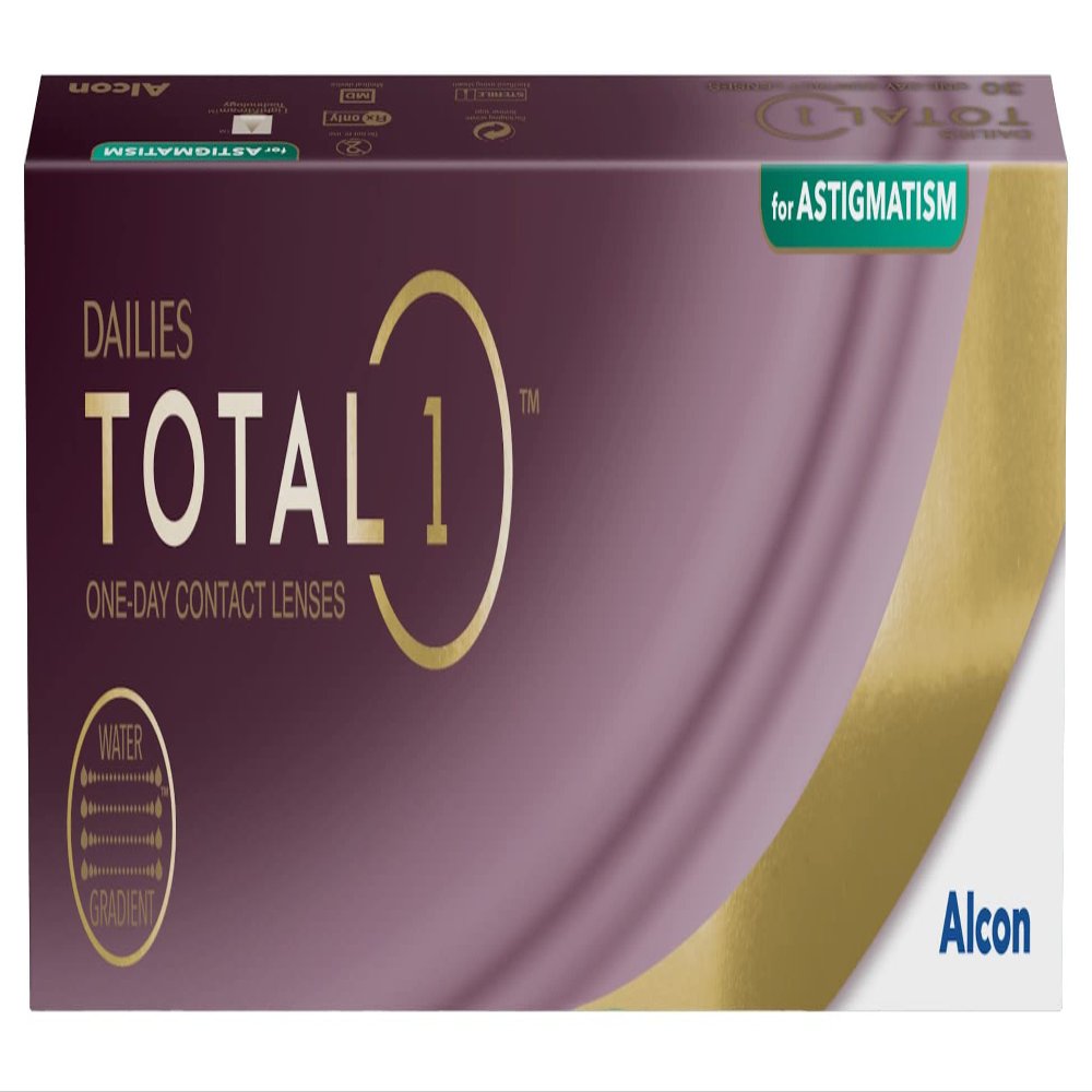 DAILIES TOTAL1 for Astigmatism | 30 lenses | CYL 1.75 | AXIS 120 | -02.75 dpt