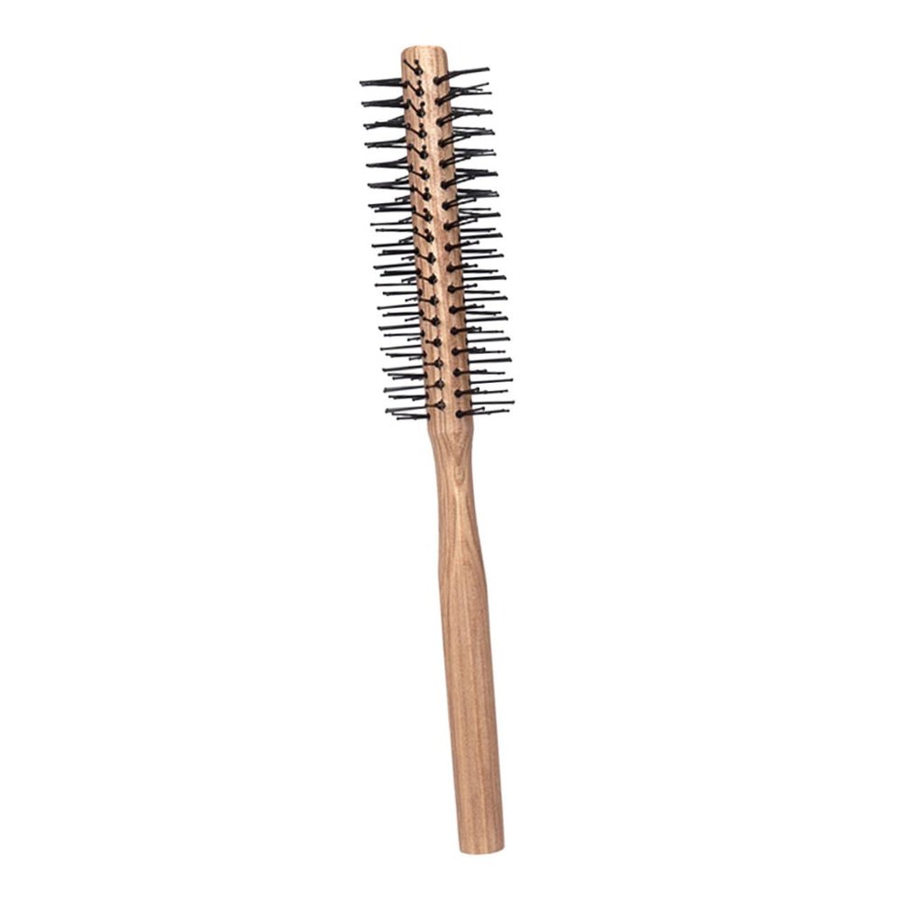 minkissy Small Round Blow-Dry Brush, Schima Wood, Nylon Bristles