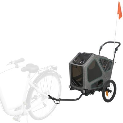 TRIXIE Suspended Dog Bicycle Trailer, up to 25 kg, 41 x 54 x 62 cm