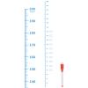 Sourcing Map 200 cm Metric Growth Chart Wall Decor with Marker, Light Blue view 1