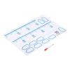 Sourcing Map 200 cm Metric Growth Chart Wall Decor with Marker, Light Blue view 3