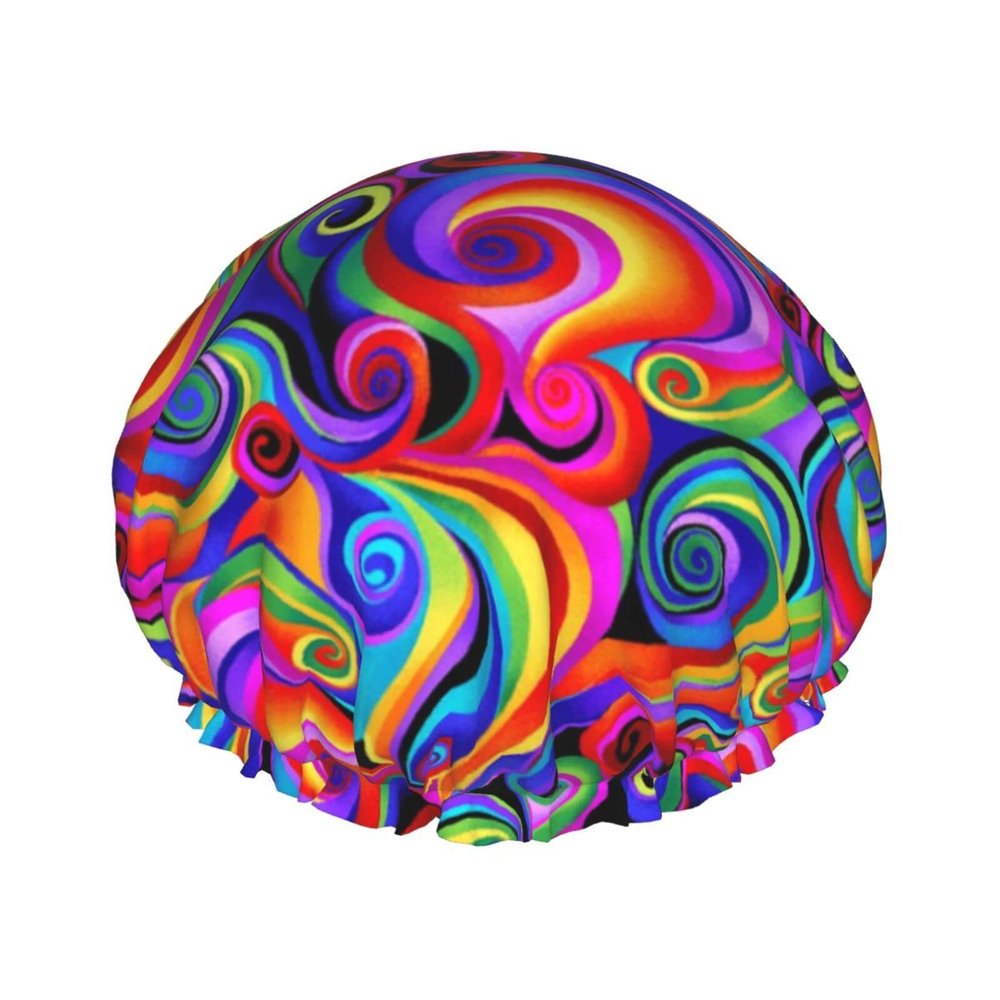 Reusable Waterproof Shower Cap for Women with Long Hair