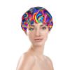 Reusable Waterproof Shower Cap for Women with Long Hair view 3