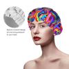 Reusable Waterproof Shower Cap for Women with Long Hair view 4