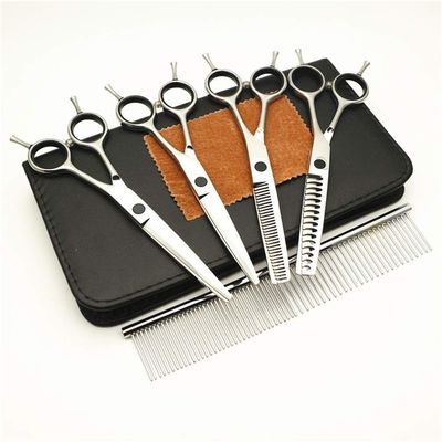 4-Piece Pet Grooming Scissors Set, 6.0 in, Stainless Steel