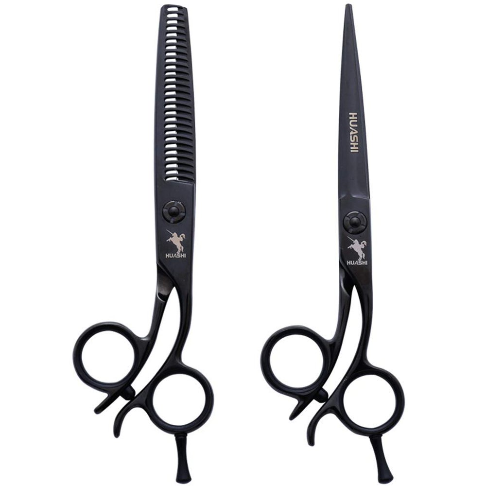 Hairdressing Scissors Set, 6.0 in (17 cm), 440C Stainless Steel, Black