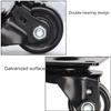 Swivel Casters, Heavy-Duty 1.5/2-Inch Nylon Casters, 360° Swivel Casters with Brake, Top-Plate Mount, Suitable for Stroller Wheels, Quiet I (Color: Brake, Size view 4