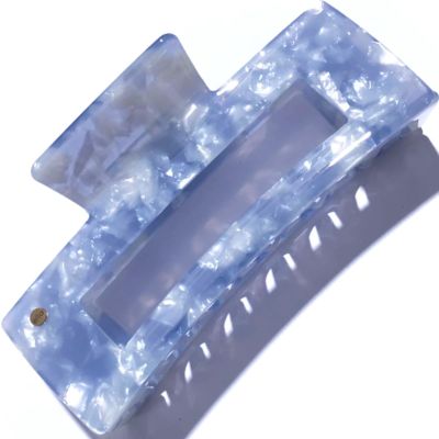 ella cases Alma Large Square Hair Claw, Azure Blue Mother-of-Pearl