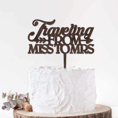 Rimego Miss to Mrs Calligraphy Cake Topper