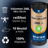 Toneco STRONG Trash Bags 240 L - 500 Bags - 100 x 125 cm - Tear-Resistant & Leakproof - Garden, Household, Industrial - (10 to 500 Bags) (500) view 3