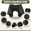 DENTRUN Dog Coat for Small Dogs, Warm Fleece Onesie with Legs and Snood, Army Green, S view 3