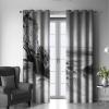 Deertweet Home Seawave Big Stone Light-Blocking Curtains for Bedroom, Bathroom, Office or Gym, Gray, 2 Panels, H240 × W140 cm view 2