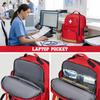 Gatycallaty First Aid Backpack, Medical Emergency Backpack for Home, Hiking, Travel, Camping, Red/Getaway Solids, Large view 3