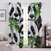 HABEAT 3D Panda Blackout Curtains with Eyelets, Set of 2, 140 x 160 cm view 2