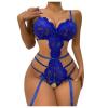 SKFLABOOF Sexy Lingerie Set, Transparent Dress and Tights, XXL view 1