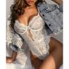 Sexy Women's Lingerie Set, Plus-Size Wet-Look view 4