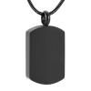 ZEZILE Dog Tag Cremation Pendant Pet Memorial Jewelry Ash Keepsake (Black) + Free 20-Inch Chain + Filling Kit view 1