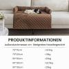 OKYUK Dog Bed Cushion, Sofa Protector, Washable Handmade Dog Mat, Coffee, 90 x 90 cm view 3