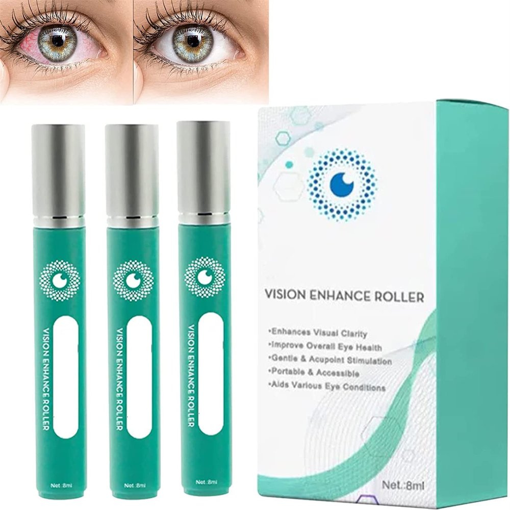 GFOUK OphthlaMed Vision Enhance Eye Massage Roller, 3-Pack