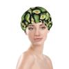 Avocado-Pattern Shower Cap for Women, Reusable, Double-Layer, for Long Hair, Adults and Children view 3