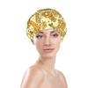 Croissant Bread Point Shower Cap for Women, Reusable, for Long Hair, with Elastic Band, Double-Layer, for Adults and Children view 3
