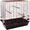 Flamingo Macha Bird Cage/Aviary for Birds, Copper/Black, 78 × 47.5 × 77.5 cm, 3 Wooden Perches, 4 Bowls, 5 Doors, Double Drawers, Made in the EU view 1
