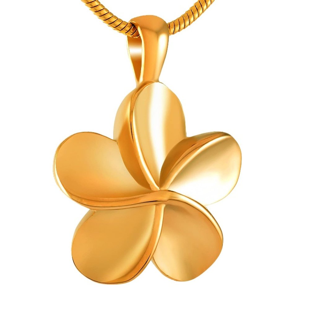 ZEZILE Floral Cremation Jewelry Memorial Ash Holder Necklace for Pets and People