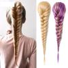 15-Inch Synthetic Fishtail Braid Messy Bun Hairpiece view 4