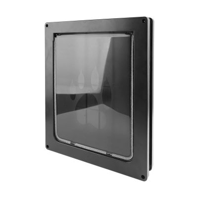 GLOGLOW Dog Door, Modern Thickened Pet Door for Indoor Use, Black