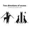 GLOGLOW Dog Door, Modern Thickened Pet Door for Indoor Use, Black view 2