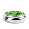 Leaves Plants Printed Round Pill Box, Portable Travel Medicine Case with 3 Compartments view 3