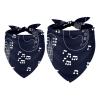 2-Pack Dog Bandanas with Guitars and Musical Notes on Black view 1