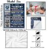 Domgoge Godson Gifts TR-100 Throw Blanket for Godmother, Soft Fleece Flannel, Birthday, Christian Baptism, Inspirational, 130 x 152 cm, Godson Blue view 2