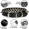 haoyueer Dog Collar, Soft PU Leather, Mushroom and Stud Details, Adjustable, Hot Pink, XS view 3