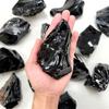 WGPHD Natural Black Obsidian Raw Crystal Quartz Original Ore Energy Repair Gemstone (Size: 4–5 kg) view 1