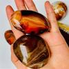 WGPHD Meditation at Home 1 pc 10120 g Natural Sardonyx Agate Stone, Silk Agate, Polished Mineral Specimen, Reiki Healing Stone Aquarium (Size: 6-8 cm) view 2
