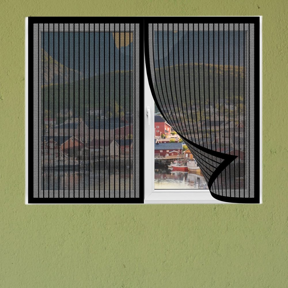 Insect Screen for Roof Windows, 250 x 270 cm, Washable Mesh, Black